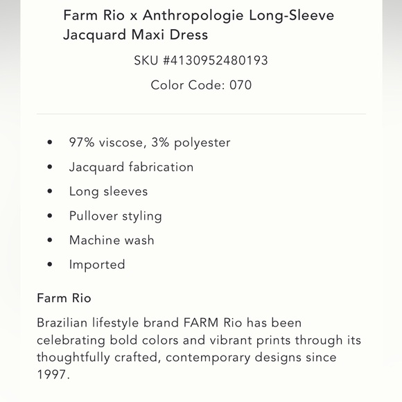 Farm Rio dress - Picture 5 of 5